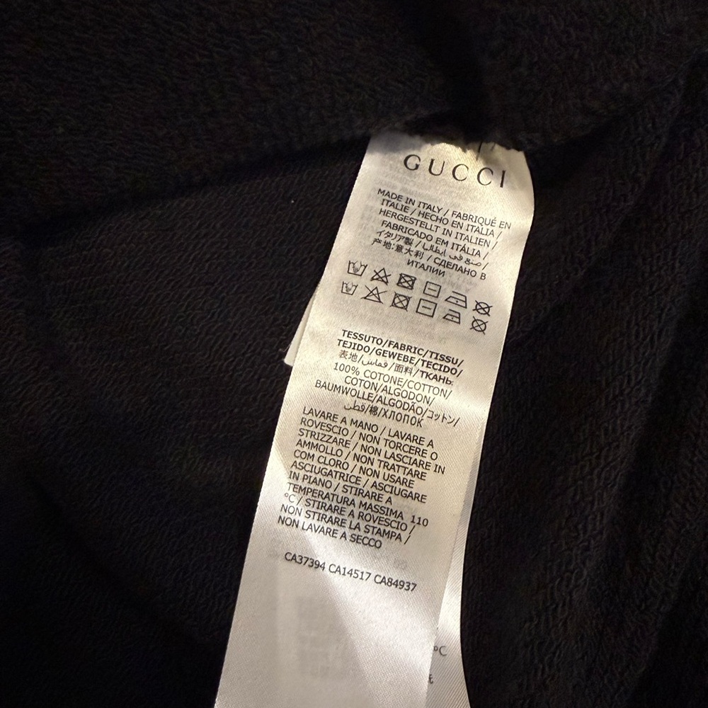 Gucci Black Hoodie with Multicolor Logo - Picture 3 of 4